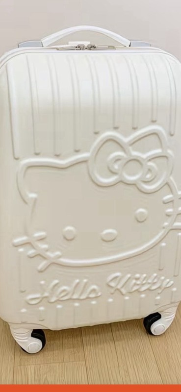Hello Kitty White Carry On Hard Shell Suitcase 18" Wheels ABS Plastic gallery