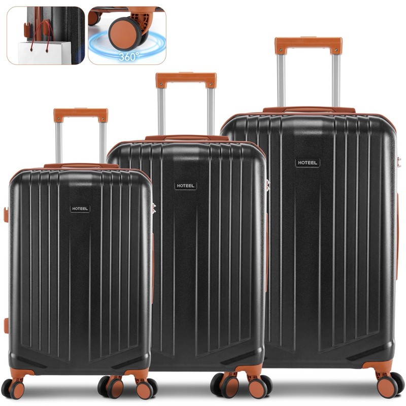 Luggage Sets,3 Piece Expandable Hard Shell Suitcase with Spinner Wheels+TSA Lock gallery