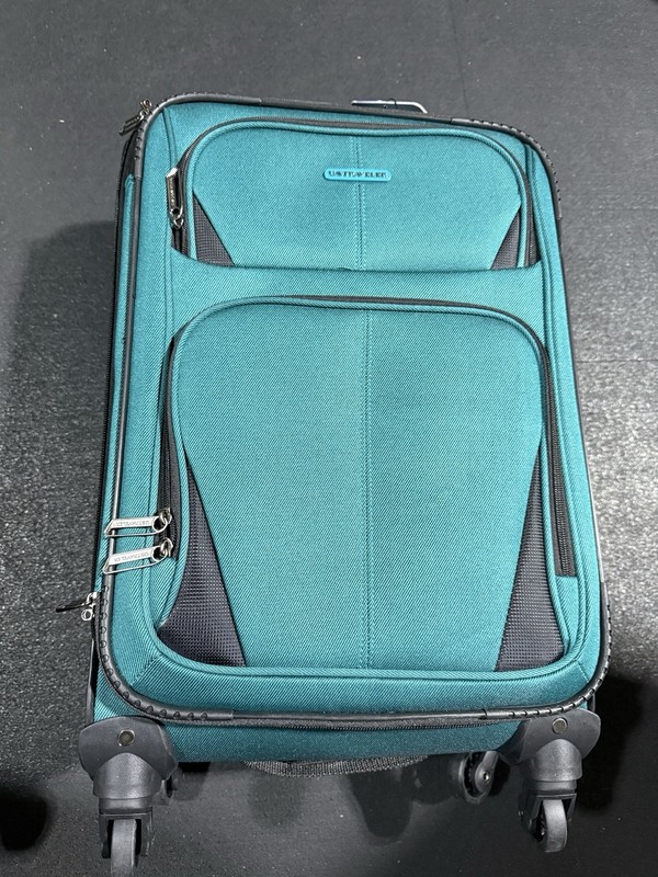 U.S. Traveler Aviron 22″ Softside Expandable Spinner Luggage Carry On Teal