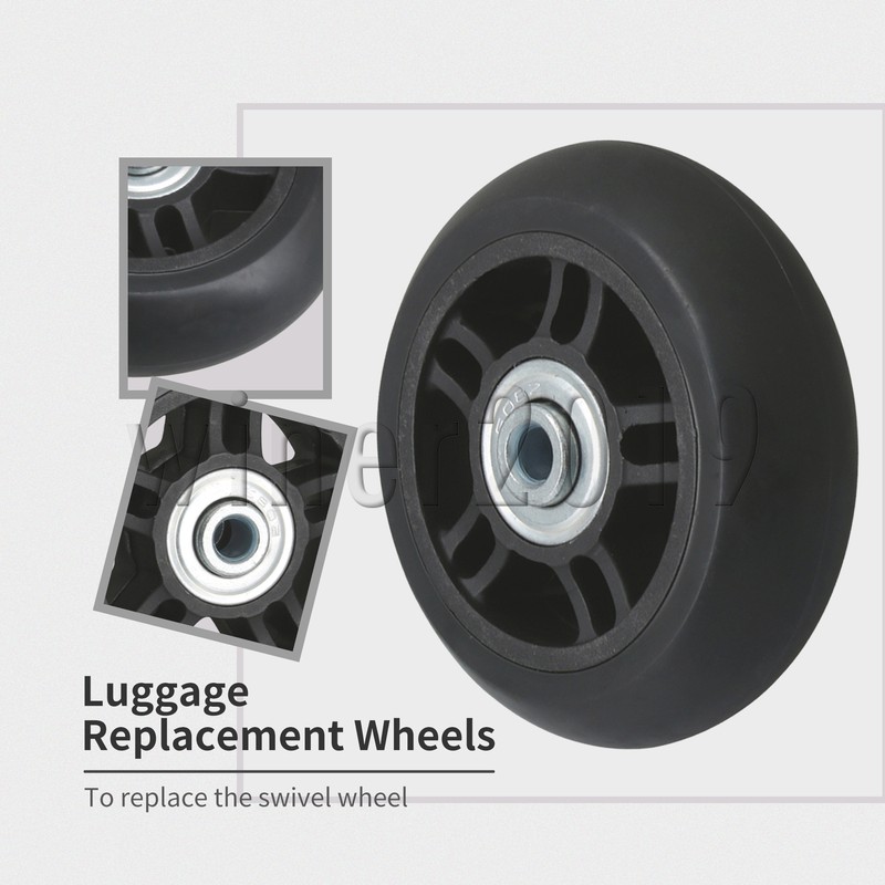 Luggage Suitcase Replacement Wheel Part 75mm Diameter x 26mm Thickness Pack of 3 gallery