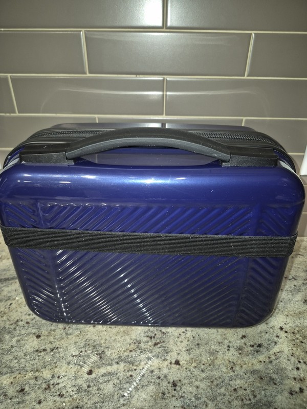 TAG Vanity Case Hard Shell Luggage Blue Cosmetic Travel Case Carry On gallery