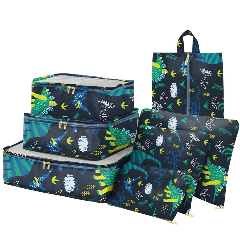 Packing Cubes for Kids 7 Set Travel Luggage Organizers for Suitcase Travel Ac…