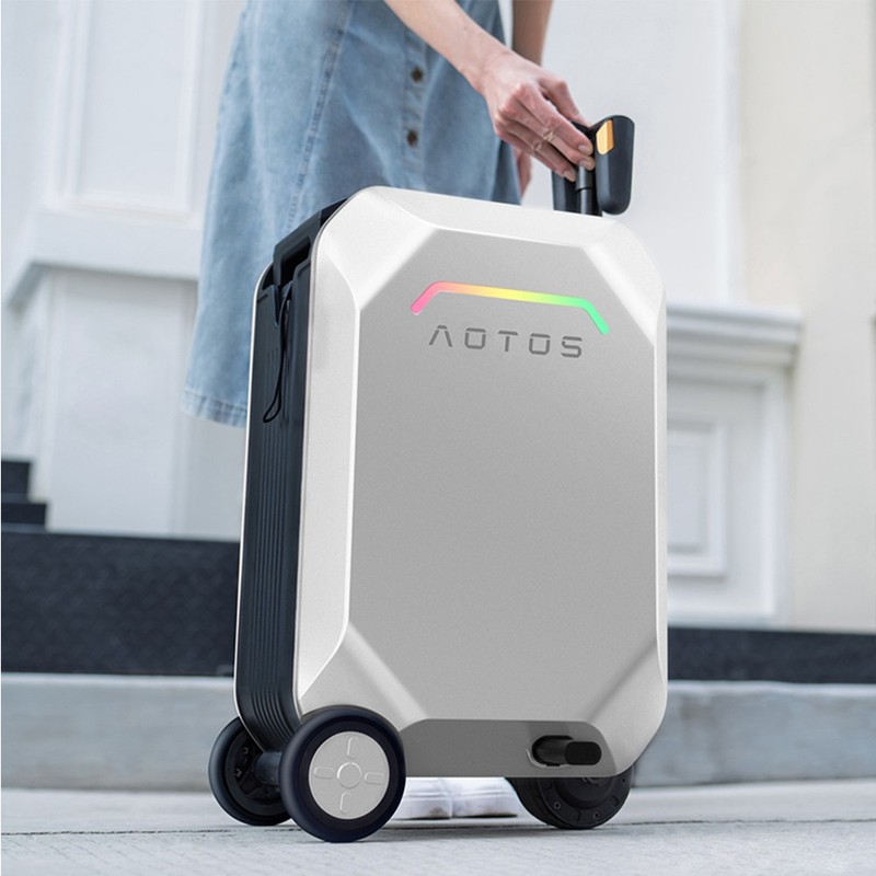 31L Silver Electric Smart Rideable Suitcase 20" L2 Luggage Scooter Riding gallery