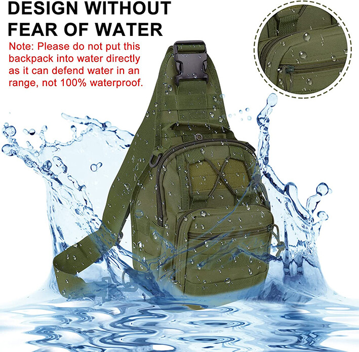 Men Shoulder Bag Backpack Molle Tactical Sling Chest Pack Outdoor Hiking Travel gallery
