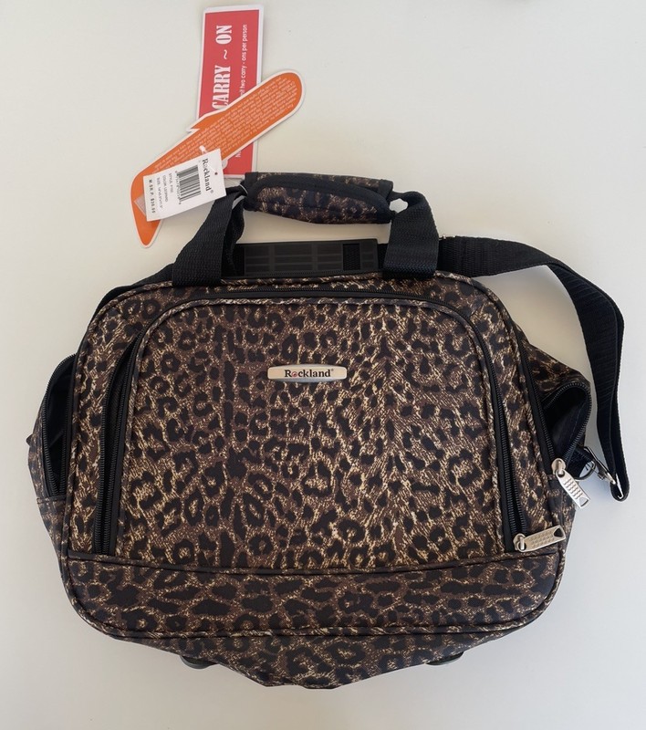Rockland Travel Luggage Leopard Print Carry On Bag