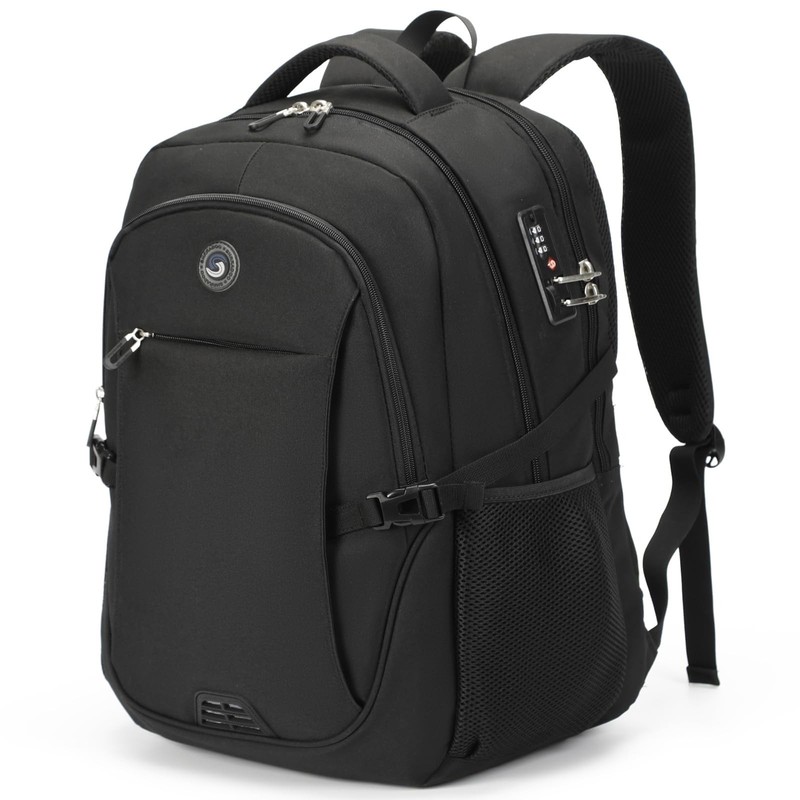 SHRRADOO Anti Theft Laptop Backpack Travel Backpacks with Combination Lock fo…