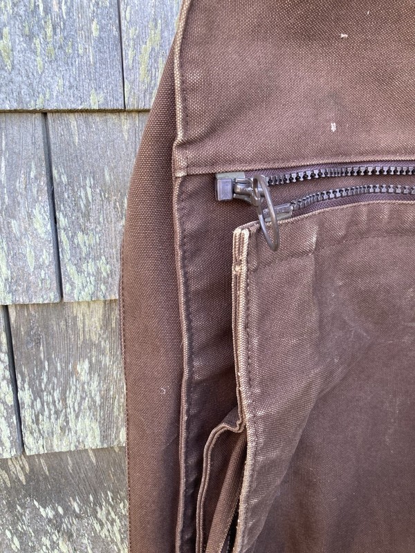 Vintage Lands End Square Rigger Garment Carrier Zip Up Bag Brown Heavy Canvas gallery