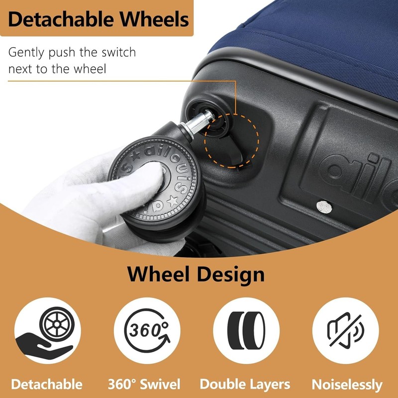 Rolling Backpack with Detachable Wheels 18 Inch Roller Backpack for Men Women Wa gallery