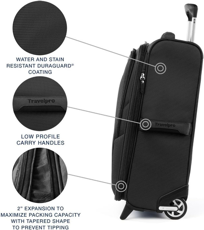 Maxlite 5 Softside Expandable Upright 2 Wheel Carry-On Luggage, Lightweight, 21- gallery