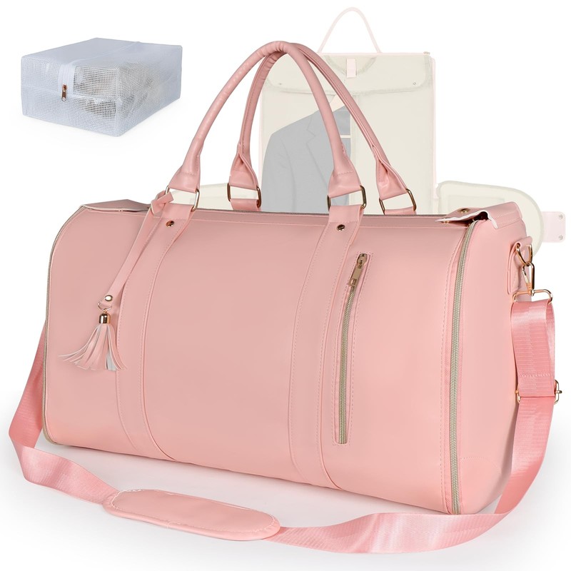 Convertible Garment Duffle Bag for Travel, Carry On Garment Bag with Shoe Pou…