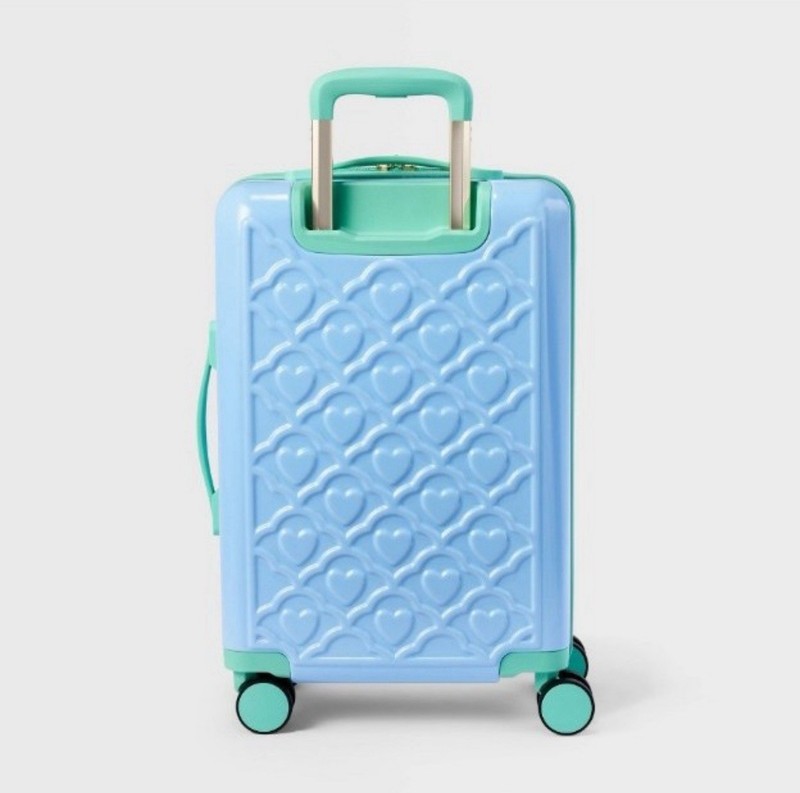 Embossed Heart Carry On Suitcase Light Blue – Roller Rabbit x Target