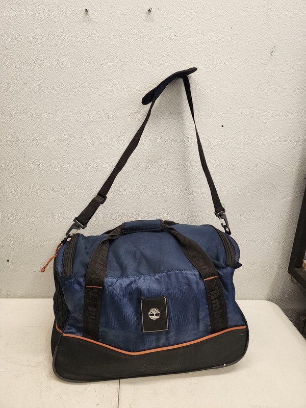 TIMBERLAND Highgate Springs Collection 20″ Duffle Logo Bag Orange Dark Sapphire