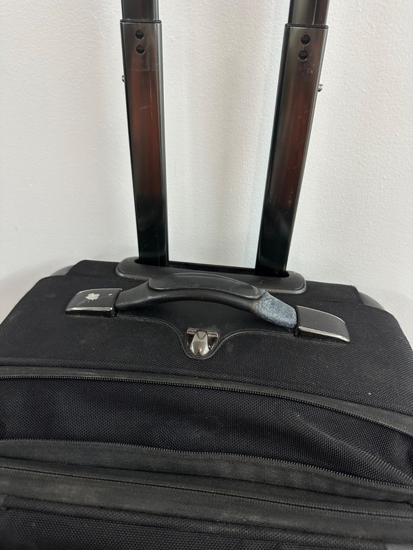 Zero Halliburton Soft Shell Nylon Rolling Luggage Suitcase Bag Black 21"x17" gallery