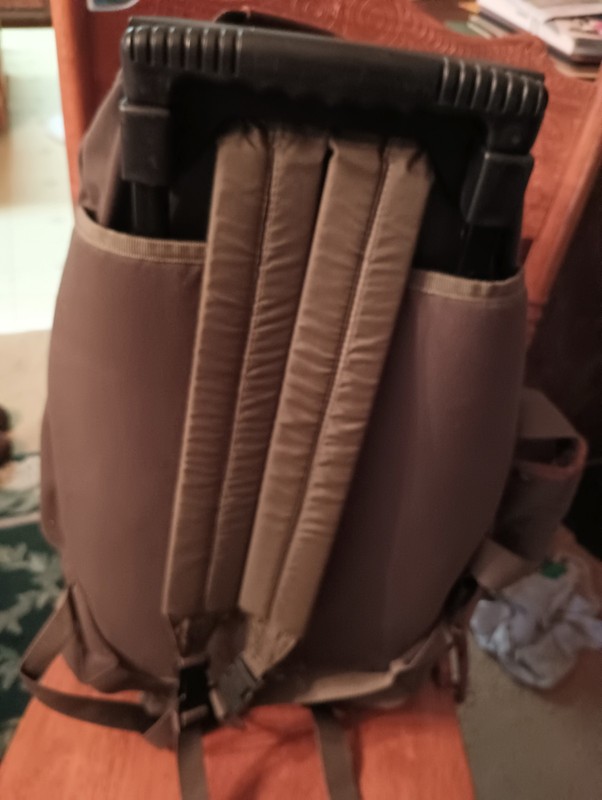 Vintage Field & Stream Rolling Canvas Backpack Travel Luggage Duffel 25x14x9 gallery