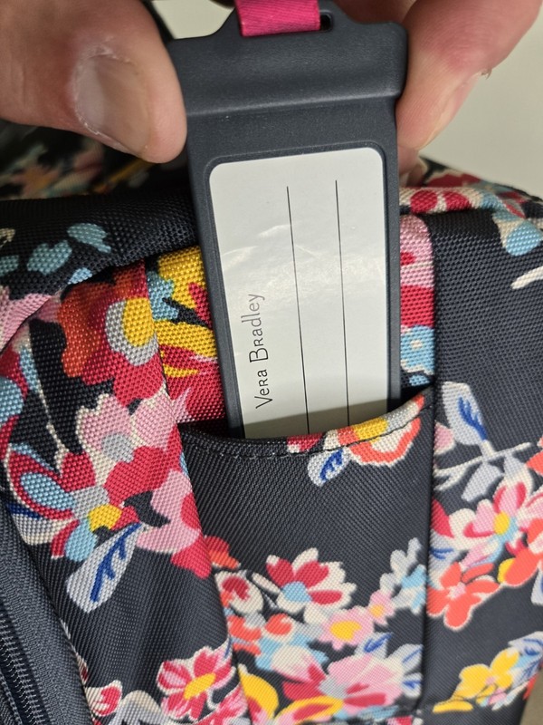 Vera Bradley Lighten Up Foldable Roller Tossed Posies Travel Suitcase Luggage gallery