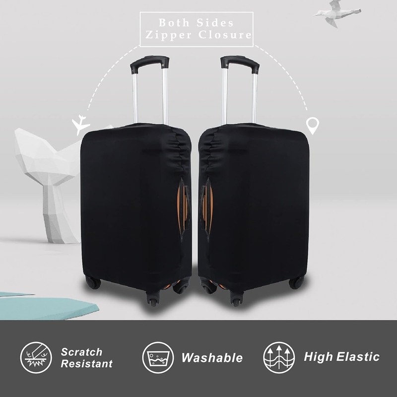 Durable 31-32 Inch Suitcase Protector - Stylish Black Luggage Cover - XL Size gallery