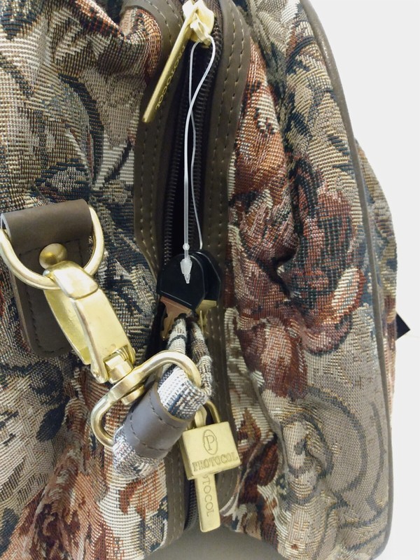Protocol Collection Zip Shoulder Strap Lock Keys 20" Carry On Travel Bag NWT gallery