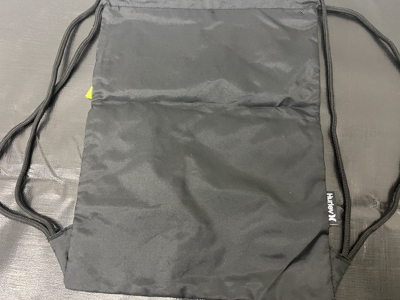 HURLEY Backpack Back Pack Drawstring Bag Cinch Sack Black Rainbow Color Logo NEW gallery