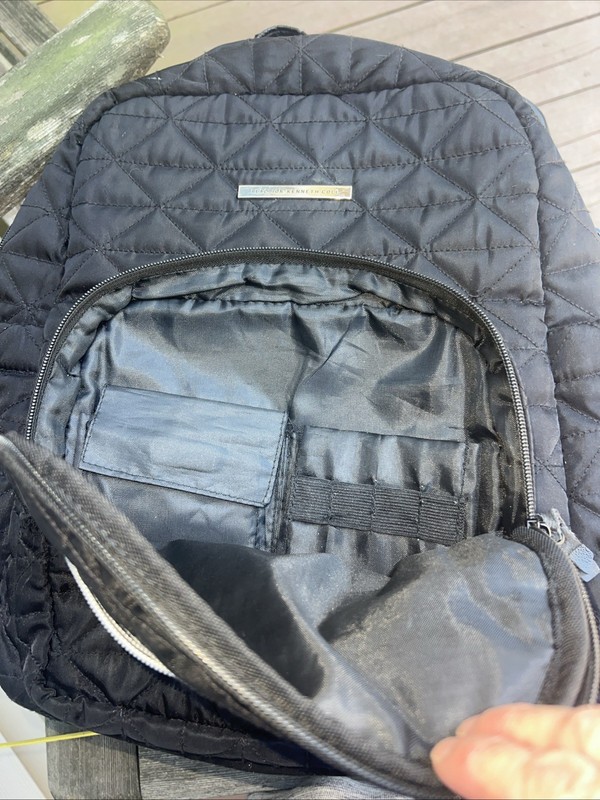 Kenneth Cole REACTION Diamond Backpack, Black, 15" Laptop Bag *defects On Handle gallery