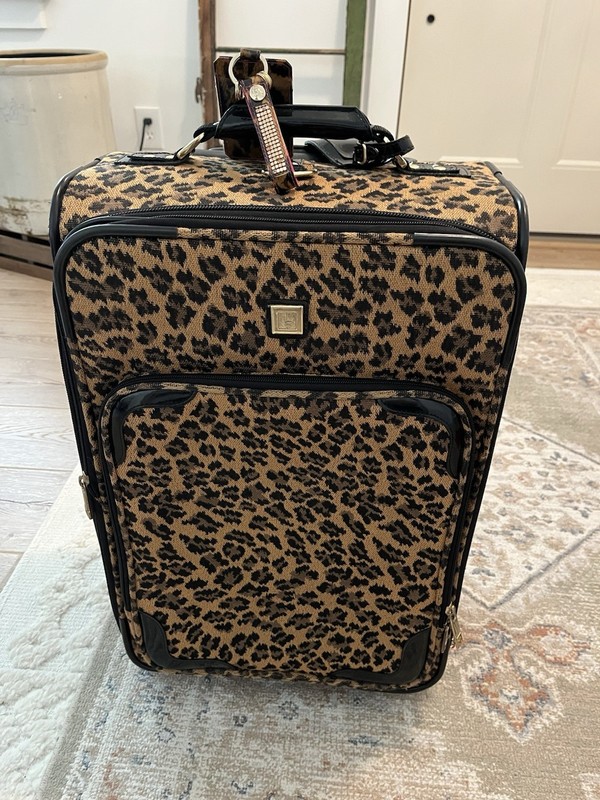 Leopard Cheetah Pattern Victoria Secret animal print carry on luggage