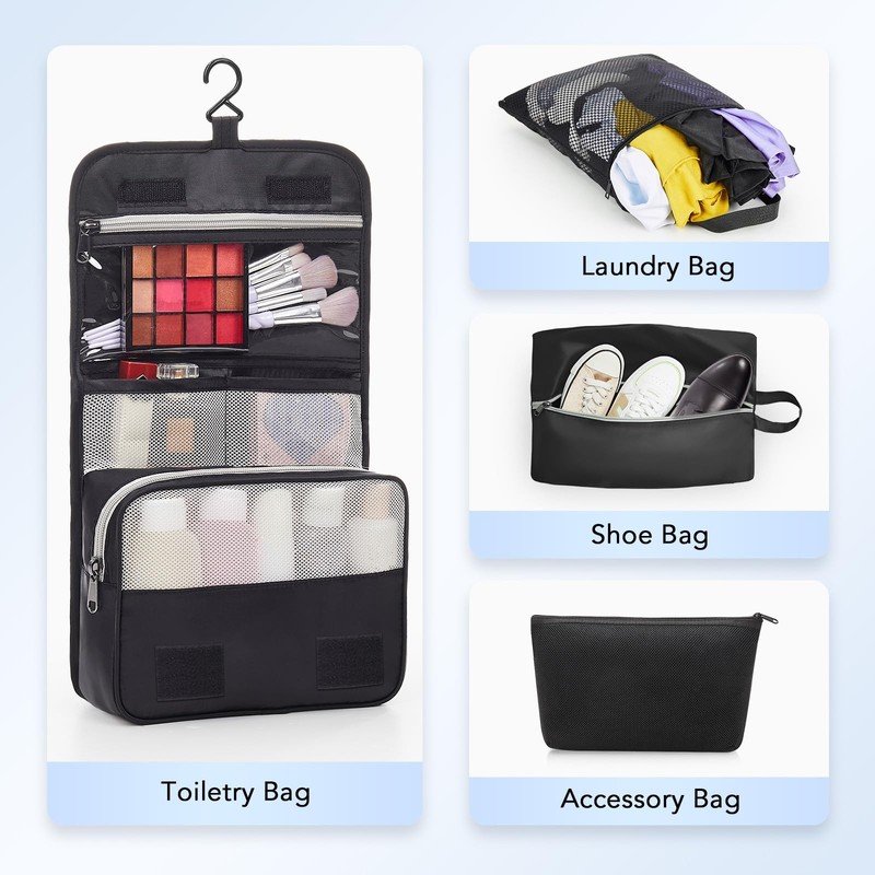 8 Set Compression Packing Cubes for Travel Essentials,Compressible Expandable... gallery