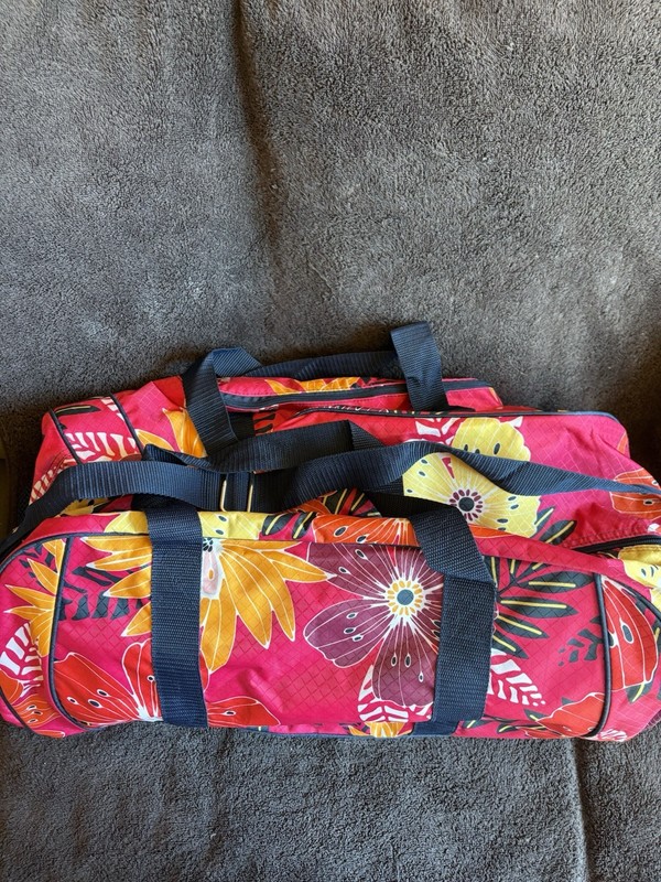 Thirty One Large Travel Bag Tote Tropical Garden, Pink, gallery