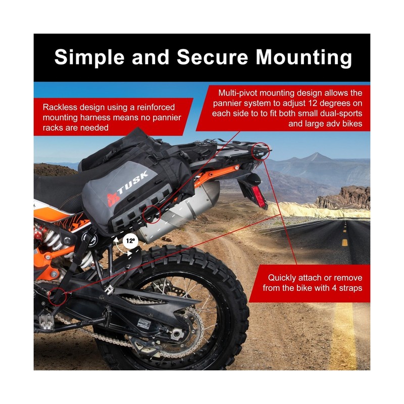 TUSK Excursion Rackless Luggage System Base Standard Heat Shield Black/Grey gallery