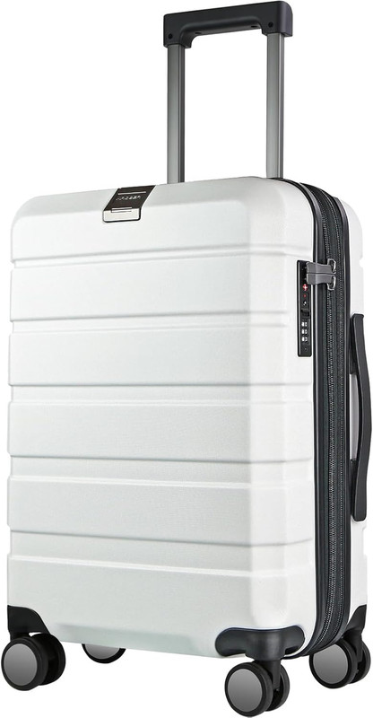 Hardside Expandable Carry on Luggage with Spinner Wheels & Built-In TSA Lock, Du