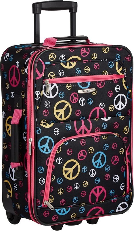Durable Softside Luggage Set with Expandable Design & Telescopic Handle - Peace gallery