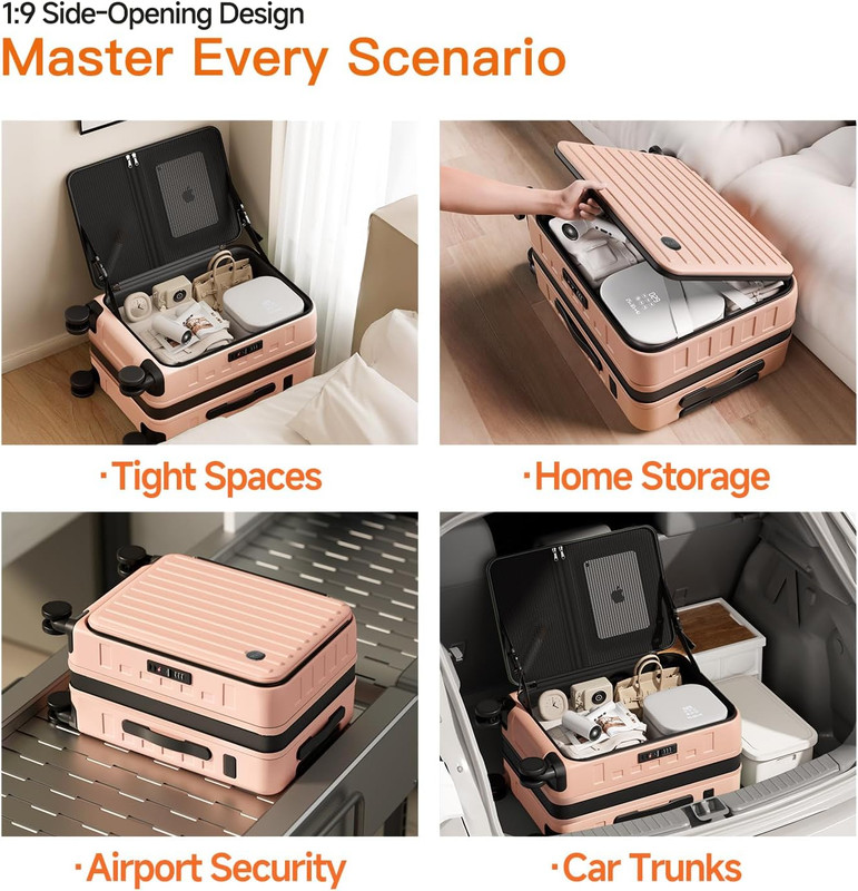 Expandable Lightweight PC Hard Shell Suitcase, 20-Inch Luggage with TSA Lock, To gallery