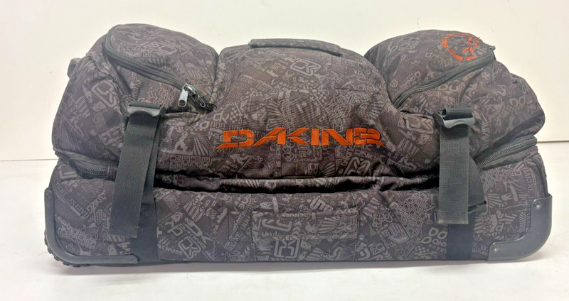 DaKine Split Roller 85-Liter Patterned Gray Travel Rolling Duffel Bag GREAT gallery