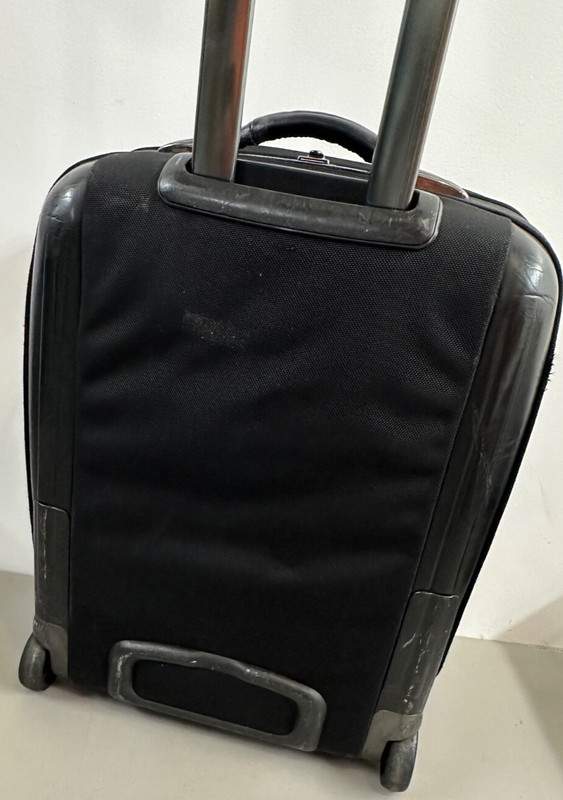 Zero Halliburton Soft Shell Nylon Rolling Luggage Suitcase Bag Black 21"x17" gallery
