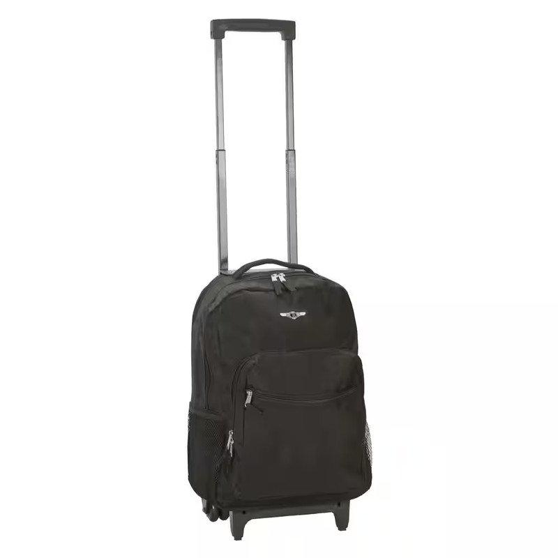 117 In. Rolling Backpack – Black, Durable Travel Bag with Wheels & Handle NEW gallery