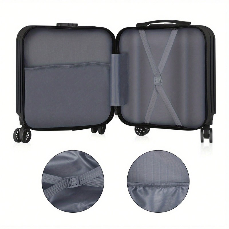 Chic 18 Inch Hard Shell Carry On Stylish Lightweight Mini Suitcase with Wheels gallery
