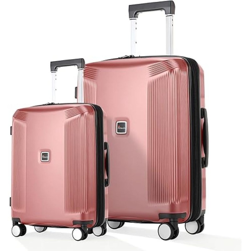 20″+28″ Hard Shell Luggage Set, PC Suitcase, TSA Lock, Quiet Wheels, Expandable