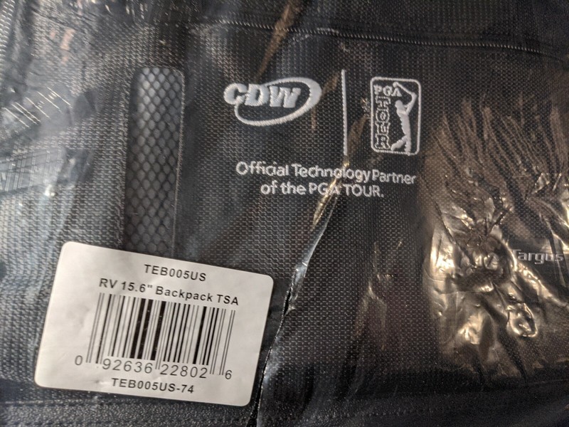 CDW + PGA Tour branded Targus 15.6" Revolution Notebook Backpack NEW with TAGS gallery