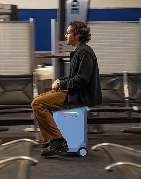 US 20” Smart Rideable Suitcase 31L Electric Luggage Scooter For Travel &APP