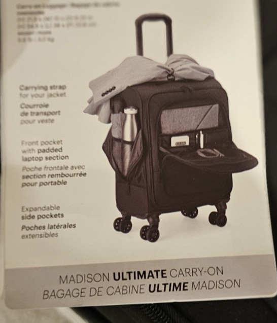 NEW Bugatti Madison Ultimate Collection Carry-On Bag Suitcase