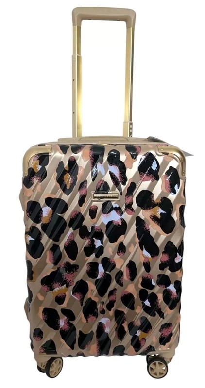 Marcy McKenna Hard Side 22″ Spinner Luggage Hamptons Collection—Modern Leopard
