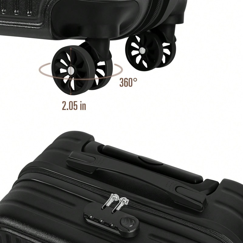 Chic 18 Inch Hard Shell Carry On Stylish Lightweight Mini Suitcase with Wheels gallery