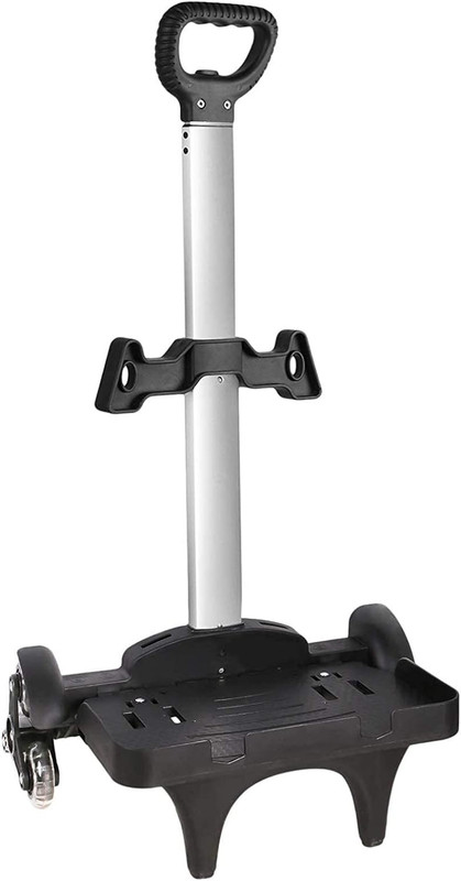 Backpack Trolley, Wheeled Trolley Aluminium Alloy Foldable Hand Cart with Border