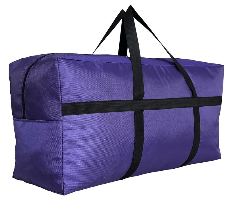 Extra Large Storage Duffle Bag With Zipper Foldable Big Travel Luggage Tote