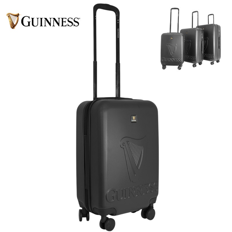 Guinness ABS Hard Shell Suitcase Travel Luggage, Combo Lock, Spinner Wheels