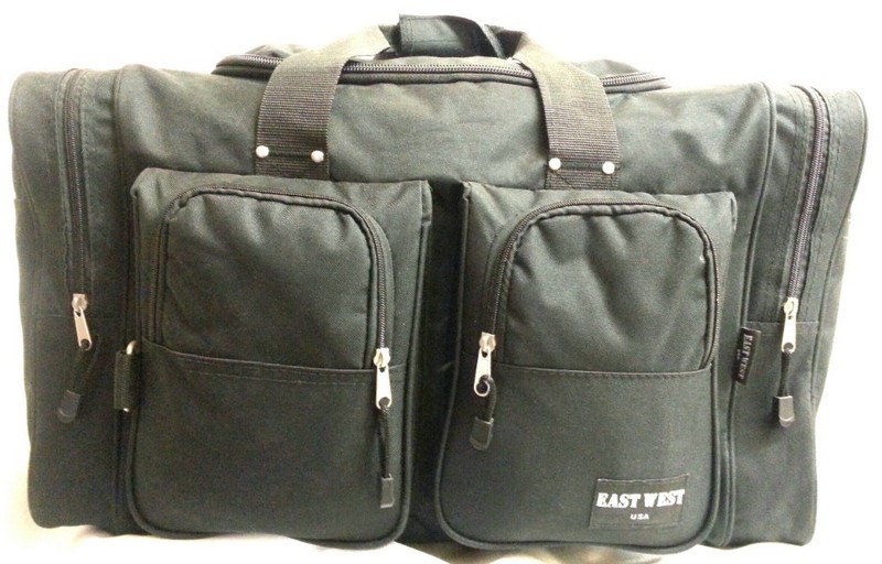 Medium BLACK DUFFELBAG 25 Inch DUFFEL Gym BAG Bags CarryOn Travel Multi Pocket