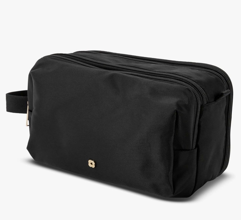Samsonite Deluxe Travel Kit Companion Bags Top Zip Black Unisex NWT