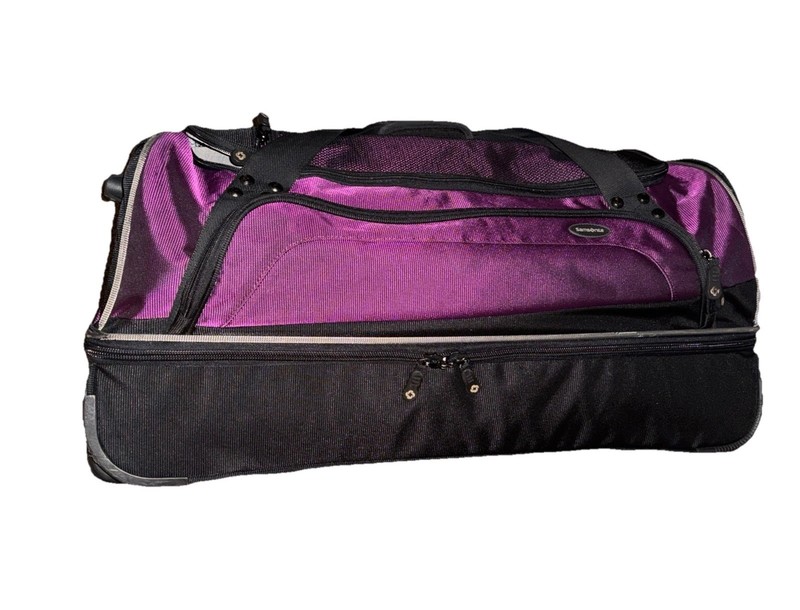 Samsonite Rolling Duffle Suitcase Travel Luggage Purple 29 X 14 X12