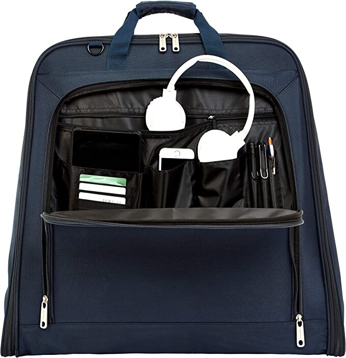 Amazon Basics Tri-Fold Garment Bag - Navy Blue, 40-Inch - new gallery