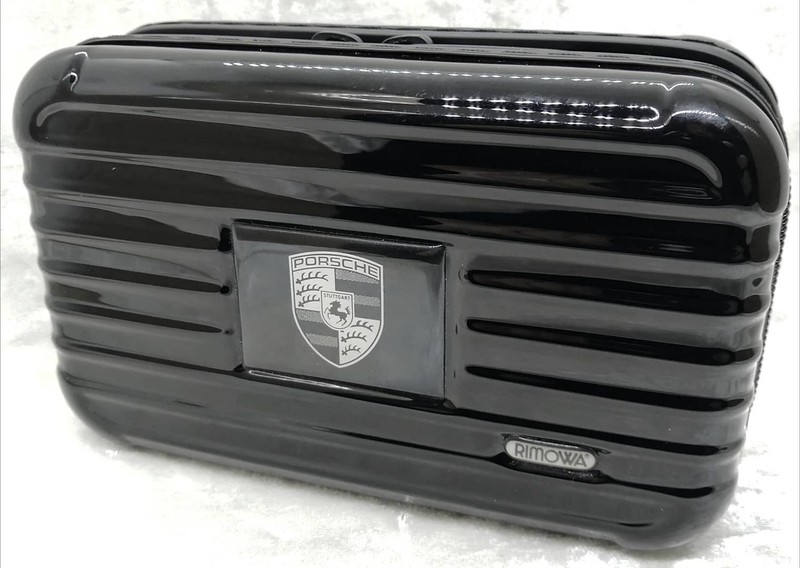 PORSCHE RIMOWA Pouch Accessory Travel Amenity Case Glossy Black 18.5×11.5×7cm