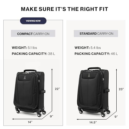 Maxlite 5 Softside Expandable Luggage with 4 Compact Carry-on 20-Inch Black gallery