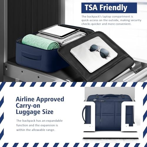 Travel Backpack 50L Flight Approved Carry on Expandable Waterproof Business gallery